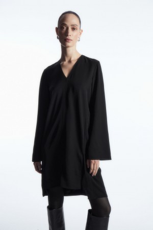 Vestido COS Asymmetric Tunic Mujer Negros | México JIKB-69423