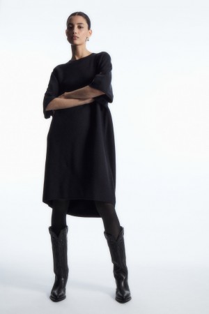 Vestido COS Oversized-Fit Lana T-Shirt Mujer Azul Marino | México IOEW-19752