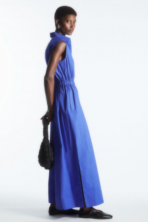 Vestido COS Sin Manga Midi Mujer Azules Claro | México ISKL-30752