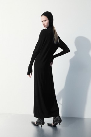 Vestido COS The Encapuchado Lana Mujer Negros | México UMWR-15764