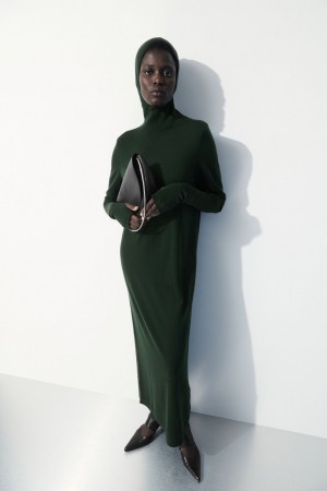 Vestido COS The Encapuchado Lana Mujer Verdes Oscuro | México EMUS-20876