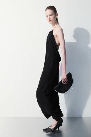 Vestido COS The Open-Back Necklace Mujer Negros | México YGQX-82063