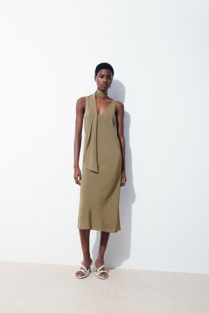 Vestido COS The Silk Mujer Beige Oscuro | México ELSB-03542