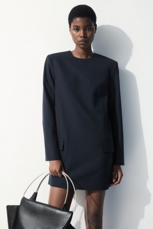 Vestido COS The Tailored Mini Mujer Turquesa Oscuro | México ZUXY-65103