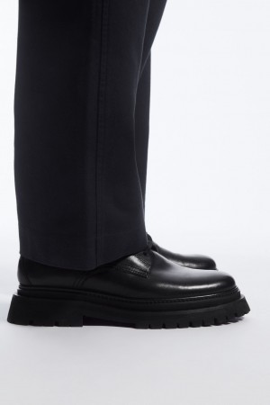 Zapatos Derby COS Fornido Cuero Hombre Negros | México TXSL-42319